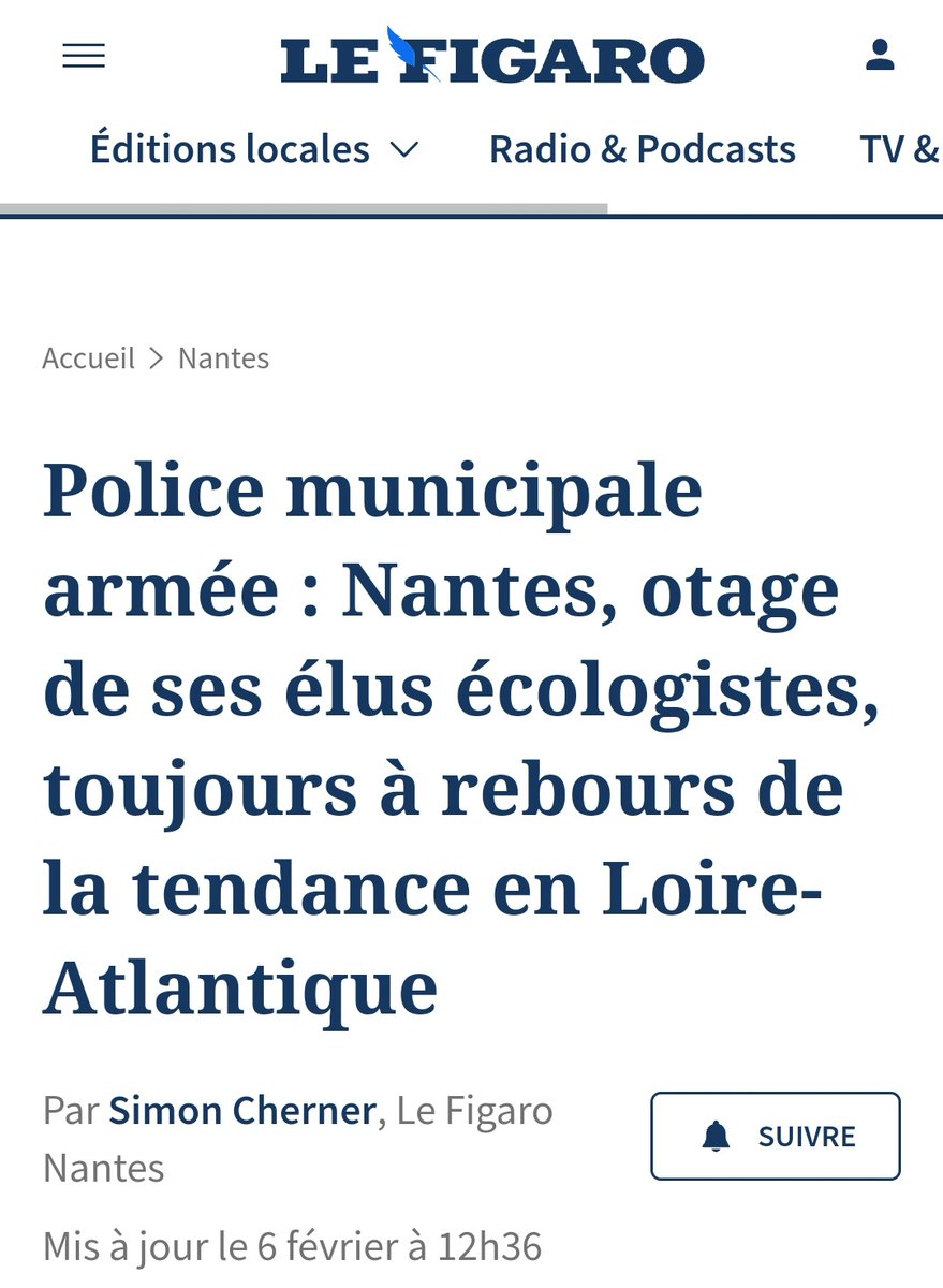FaycalChebourou's tweet image. #Sécurité #Projets #Ambitions
#Idéologie

Ce titre de presse pourrait résumer à lui seul les maux dont souffre #Nantes !
@Johanna_Rolland ne peut plus être la solution car elle est le facteur politique constitutif du problème.

#CQFD
#CoalitionNantes2026
#Alternance
