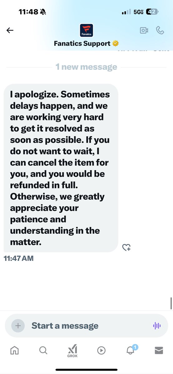 SparkDaddyGuwop's tweet photo. @Fanatics this is how you all Treat your customers? Because you all couldn’t honor a guarantee yall advertised, cancel the items ? https://t.co/HmmiAY20vU