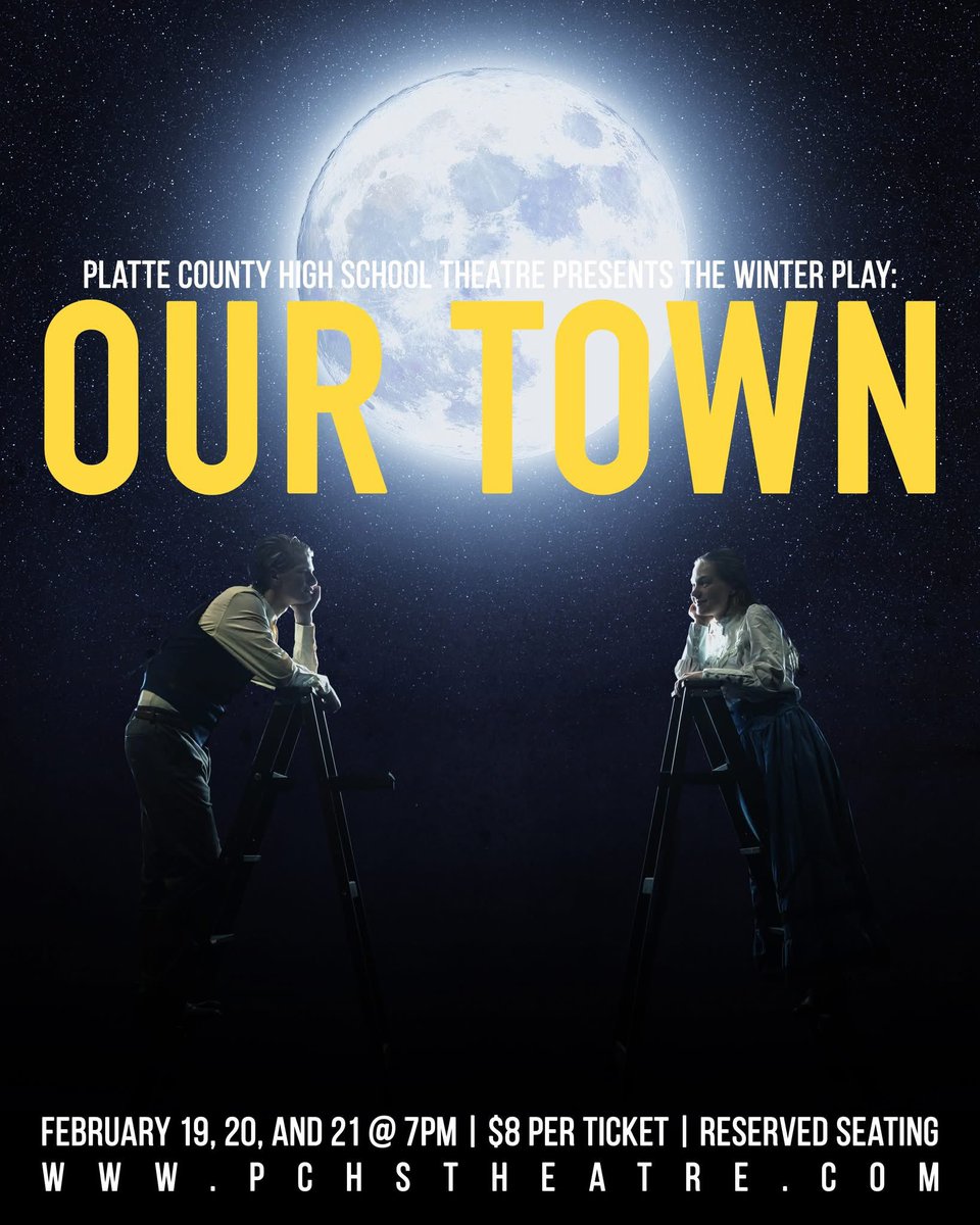 PCHS Theatre (@pchs_theatre) on Twitter photo We can't wait to open this classic play OUR TOWN as the PCHS Winter Mainstage Production in just 2 weeks! Get your tickets asap at pchstheatre.com <a href="/PCHSHalls/">PCHS Halls</a> <a href="/PlatteCountyR3/">PlatteCountyPirates</a> <a href="/PCHSprincipals/">PCHS Administration</a> We can't wait to open this classic play OUR TOWN as the PCHS Winter Mainstage Production in just 2 weeks! Get your tickets asap at pchstheatre.com <a href="/PCHSHalls/">PCHS Halls</a> <a href="/PlatteCountyR3/">PlatteCountyPirates</a> <a href="/PCHSprincipals/">PCHS Administration</a>