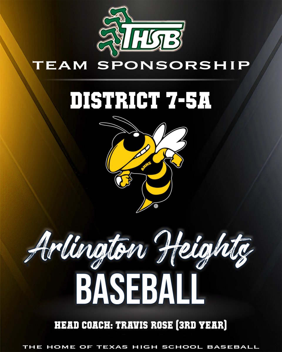 TxHSBaseball (@txhs_baseball) on Twitter photo Shout out to the 7-5A Arlington Heights Yellow Jackets and Head Coach Travis Rose for being a THSB Sponsor. See the Yellow Jackets' 2025 team info at txhighschoolbaseball.com/5a/7-5a/
<a href="/Heights_BSB/">Arlington Heights Baseball</a> <a href="/trose725/">Travis Rose</a> <a href="/5ATxHSBaseball/">5ATxHSBaseball</a> Shout out to the 7-5A Arlington Heights Yellow Jackets and Head Coach Travis Rose for being a THSB Sponsor. See the Yellow Jackets' 2025 team info at txhighschoolbaseball.com/5a/7-5a/
<a href="/Heights_BSB/">Arlington Heights Baseball</a> <a href="/trose725/">Travis Rose</a> <a href="/5ATxHSBaseball/">5ATxHSBaseball</a>