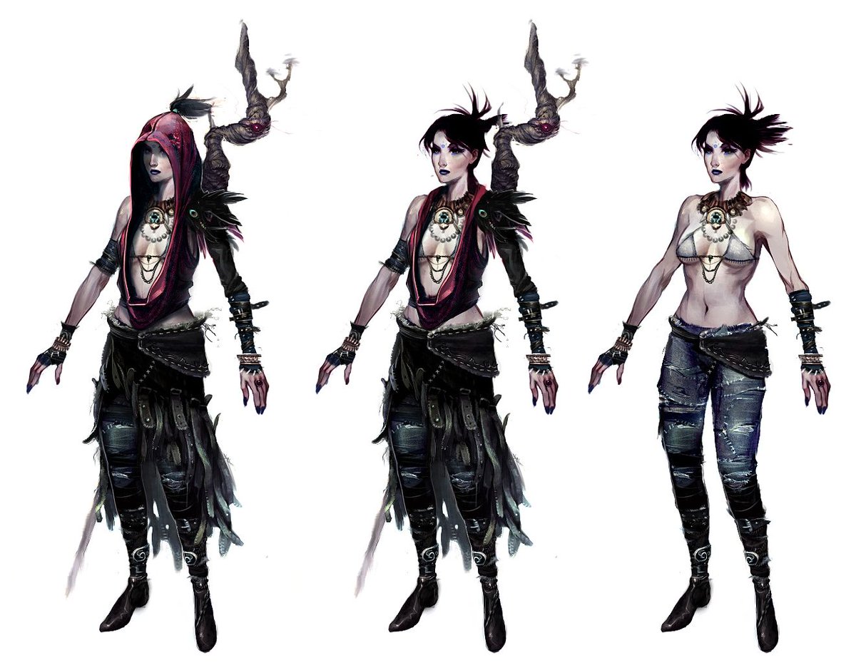 Concept Art of Morrigan in Dragon Age Origins