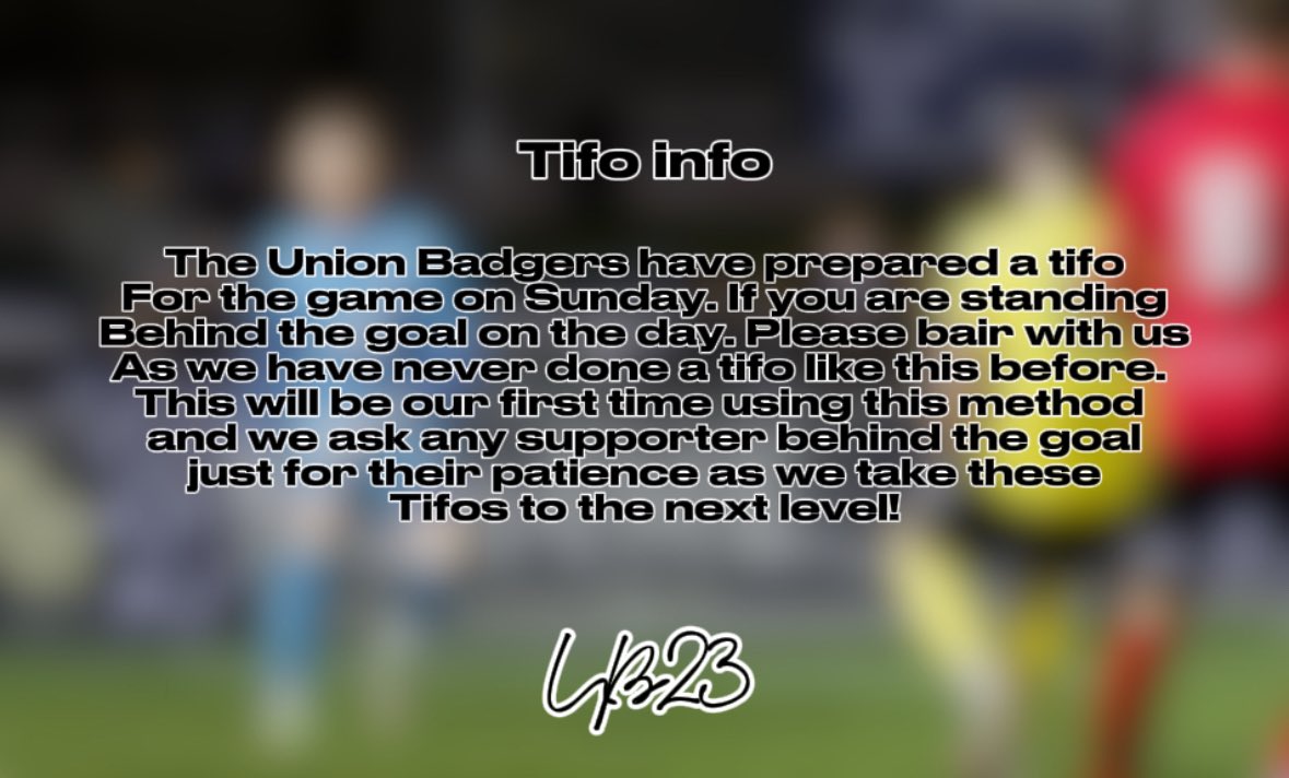 UnionBadgers's tweet image. Tifo and general info for the big game!