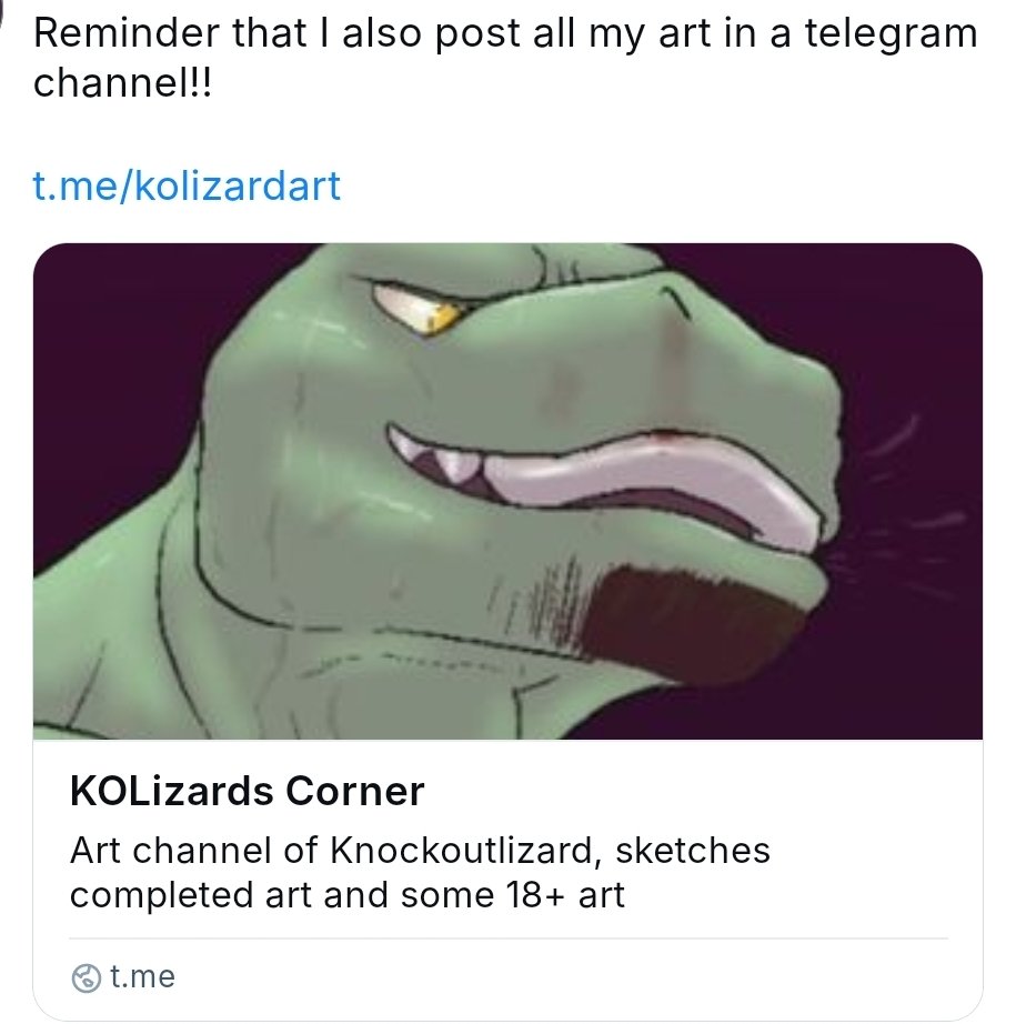 Reminder that I post all my art in my telegram channel!!