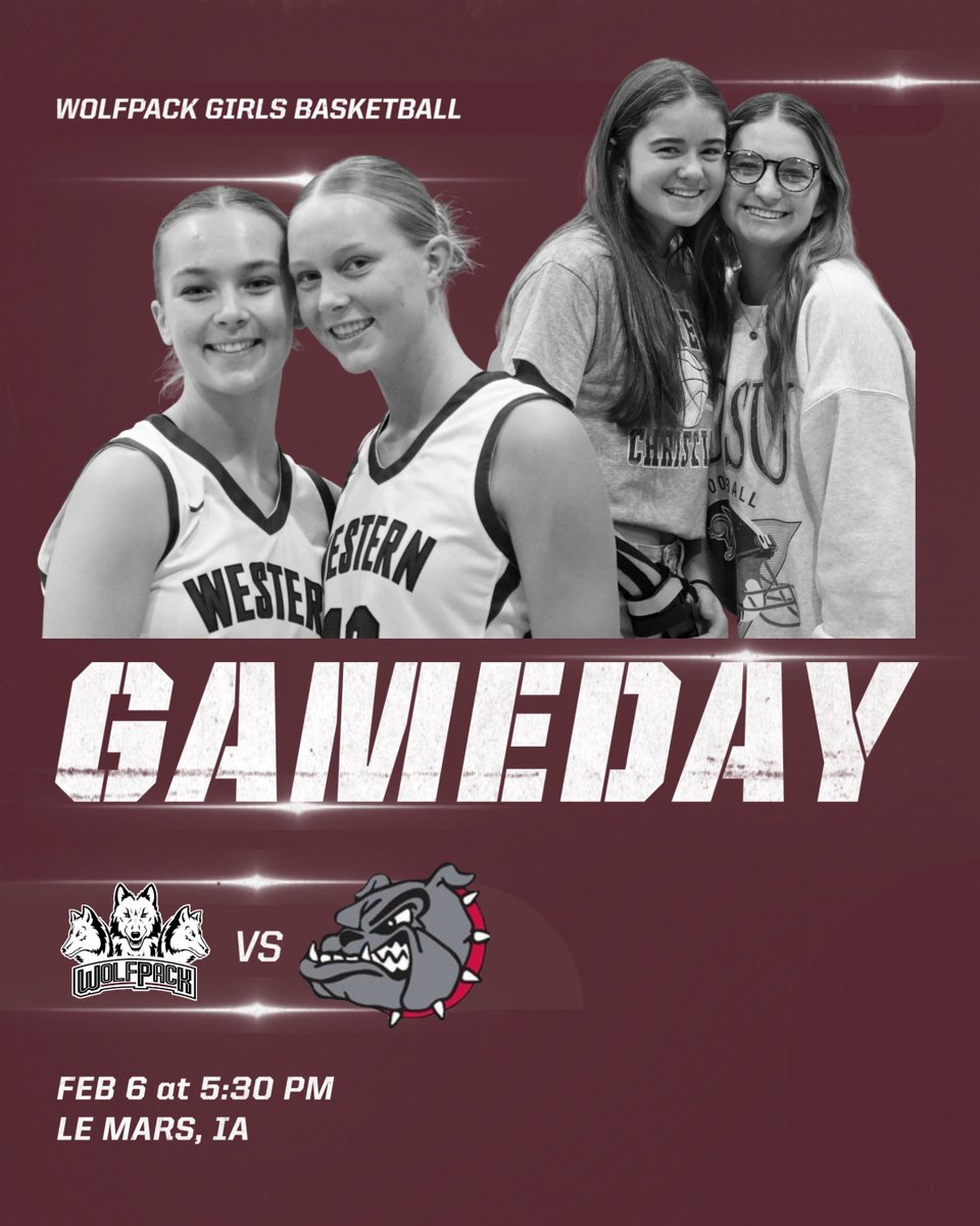 Western Christian Girls Basketball (@wolfpackgbb) on Twitter photo It's Wolfpack Game Day!
We're on the road tonight in Le Mars!
JV @ 4:00, Varsity @ 5:30
#Get2 ๐บ
<a href="/wolfpack_wc/">Western Christian Wolfpack Athletics</a> It's Wolfpack Game Day!
We're on the road tonight in Le Mars!
JV @ 4:00, Varsity @ 5:30
#Get2 ๐บ
<a href="/wolfpack_wc/">Western Christian Wolfpack Athletics</a>
