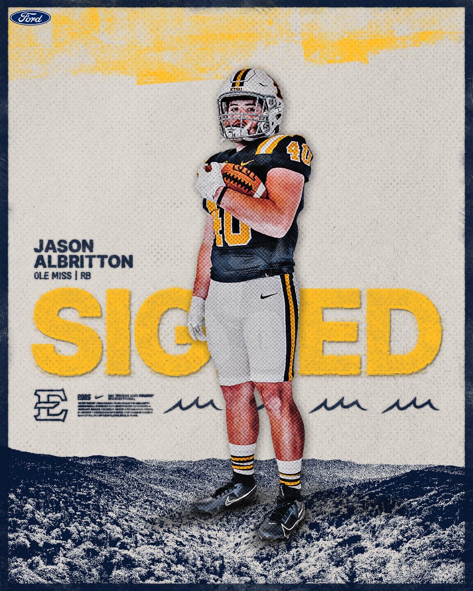 <a href="/JAlbrittonRb10/">Jason Albritton</a> 🔜 Johnson City 📍

🏈: RB
🏴‍☠️: Lithia, FL
⚔️: Ole Miss

Running back transfer that has played at USF &amp; Ole Miss &amp; has averaged 4.8 yards per carry so far in his collegiate career. Ran for nearly 4,000 yards and 42 touchdowns in high school.

#GoBucs | #NSD25