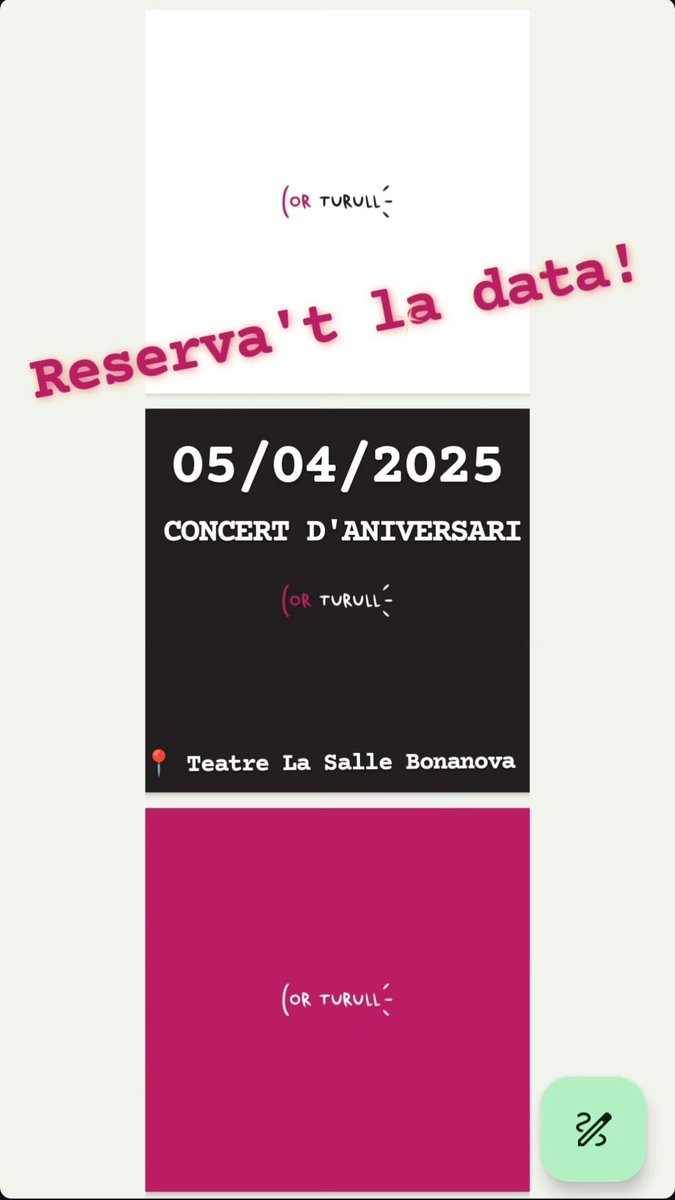 Turullersssss!!
Ho donarem tot, reserveu-vos el 5 d'abril a la tarda. Tenim moltes ganes de compartir i passar-ho bé una estona! En breus, entrades disponibles!!
