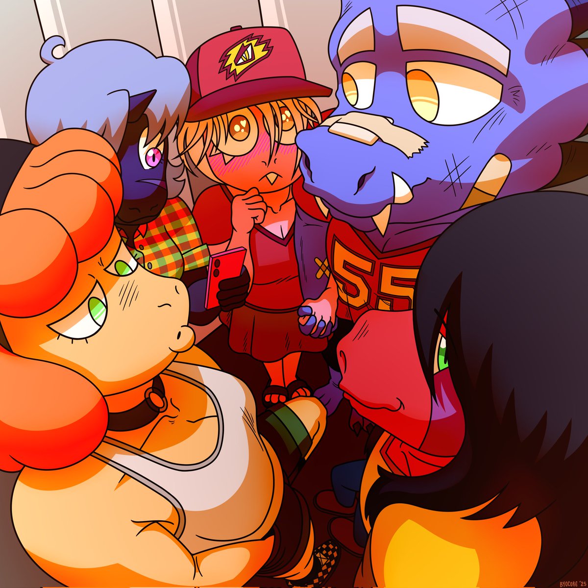 Stuck in the elevator #art #furryart