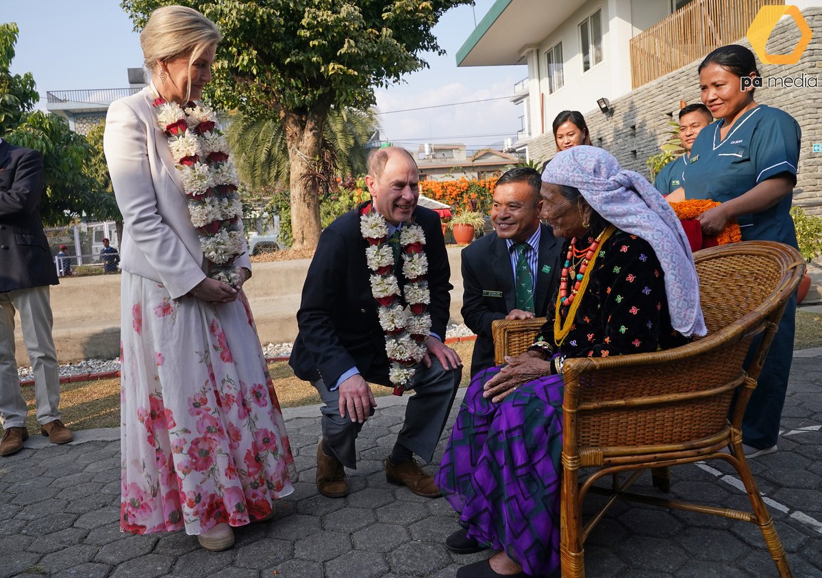 The Duke and Duchess of Edinburgh visited the Godawari National Botanic Garden, and the International Centre for Integrated Mountain Development Living Mountain Lab, in Kathmandu, and also to the Gurkha Welfare Trust Welfare Centre in Pokhara, on day three of their trip to Nepal.