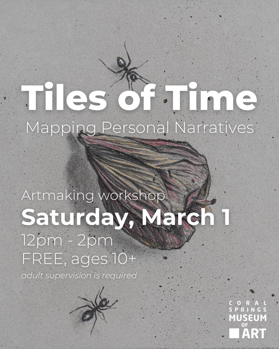 On Saturday, March 1, join artist Amanda Linares for a free 2-hour workshop that exercises your memory muscle! Learn about memory mapping and create a work of art inspired by special memories on a ceramic tile handcrafted by the artist. Register: buff.ly/4gtRQu2