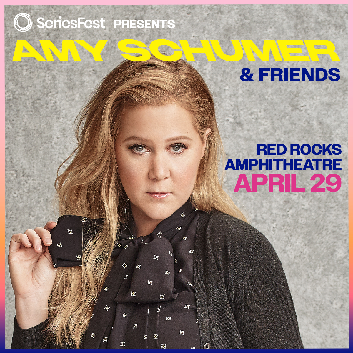 SeriesFest (@seriesfest) on Twitter photo Get ready for a night of laughs, bad decisions, and maybe a little wisdom from Amy Schumer & Friends, live at <a href="/RedRocksCO/">Red Rocks Park & Amphitheatre</a>!🏔️ PRESALE IS LIVE – use code SERIESFESTINSIDERS for early access. ✨ Get ready for a night of laughs, bad decisions, and maybe a little wisdom from Amy Schumer & Friends, live at <a href="/RedRocksCO/">Red Rocks Park & Amphitheatre</a>!🏔️ PRESALE IS LIVE – use code SERIESFESTINSIDERS for early access. ✨ 