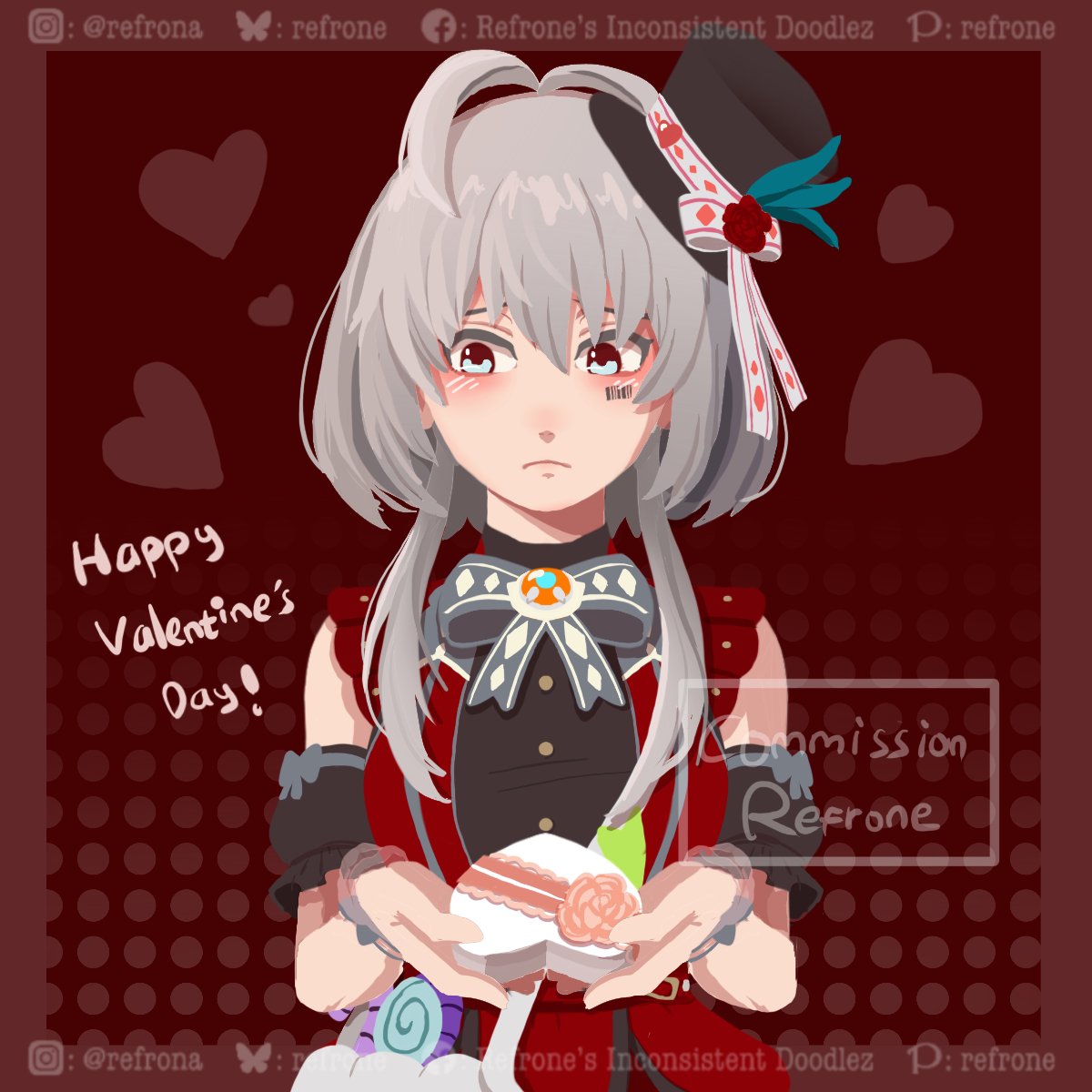 Refrone2's tweet image. Valentine commission for Visca! 💕

#Refcomm