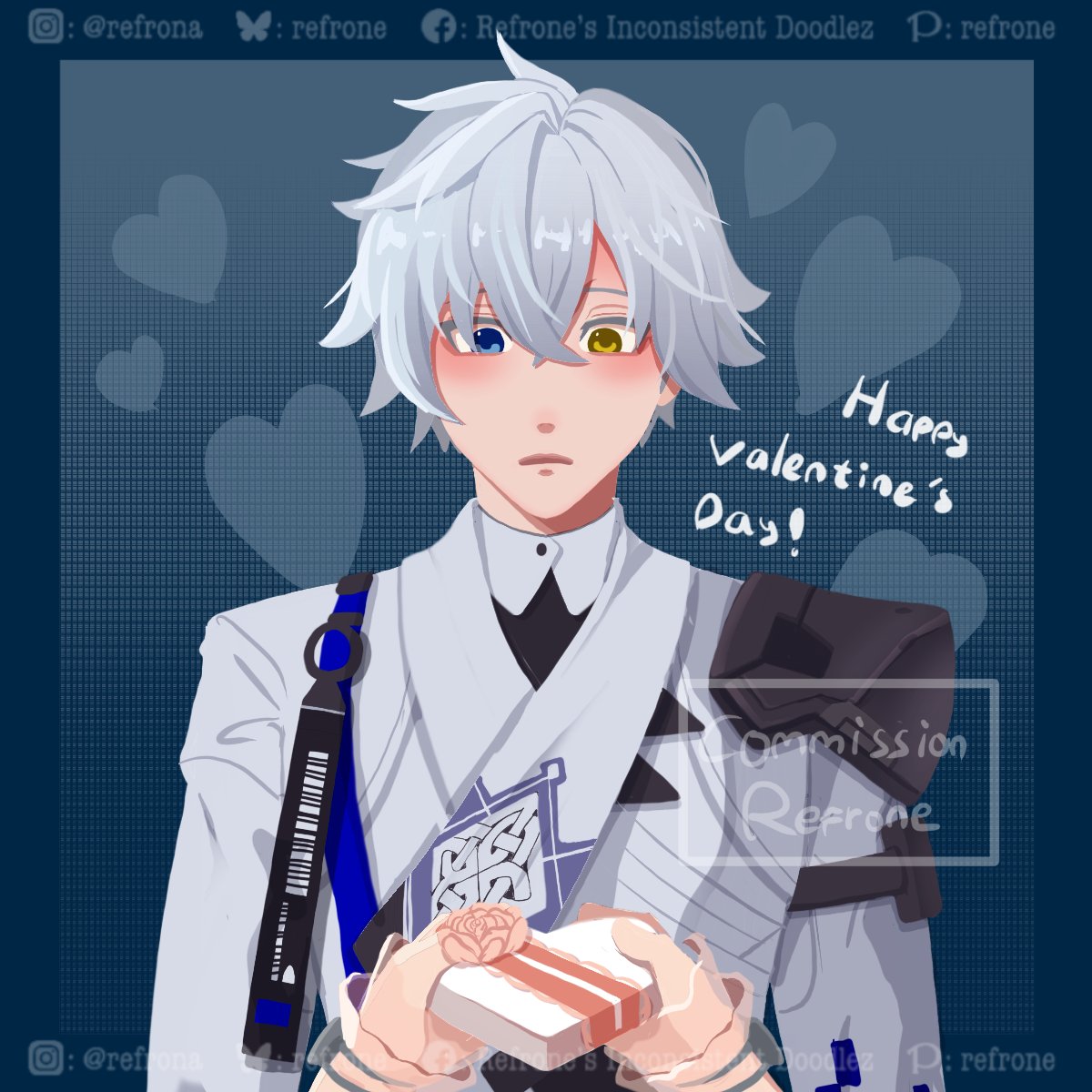 Refrone2's tweet image. Valentine commission for Visca! 💕

#Refcomm