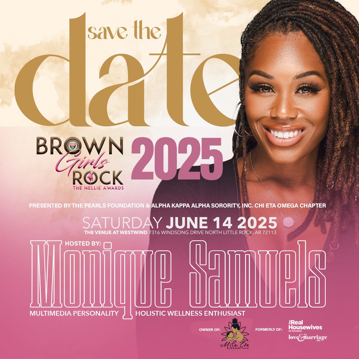 ✨ Save the Date!✨ #ChiEtaOmegaAKAs and the #PEARLSFoundation, proudly present the 10th Anniversary #BrownGirlsRock! Join us as we honor brilliant Black and Brown women across the state—hosted by the phenomenal Monique Samuels! Stay tuned for ticket updates.