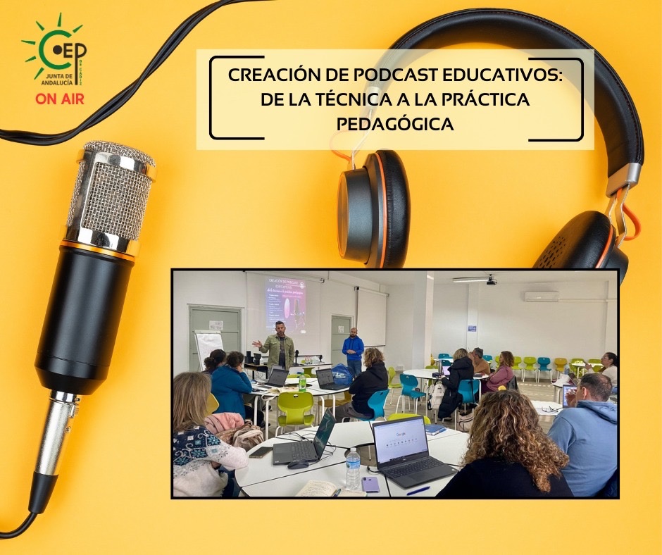 Comenzamos en <a href="/CEPdeCadiz/">Centro del Profesorado de Cádiz</a> la actividad formativa sobre la creación de #podcast educativos con Enrique Puerto y Jesús Zafra <a href="/DG_IFP/">DG de Innovación y Formación del Profesorado</a> <a href="/EducaAnd/">Consejería Desarrollo Educativo y FP</a>