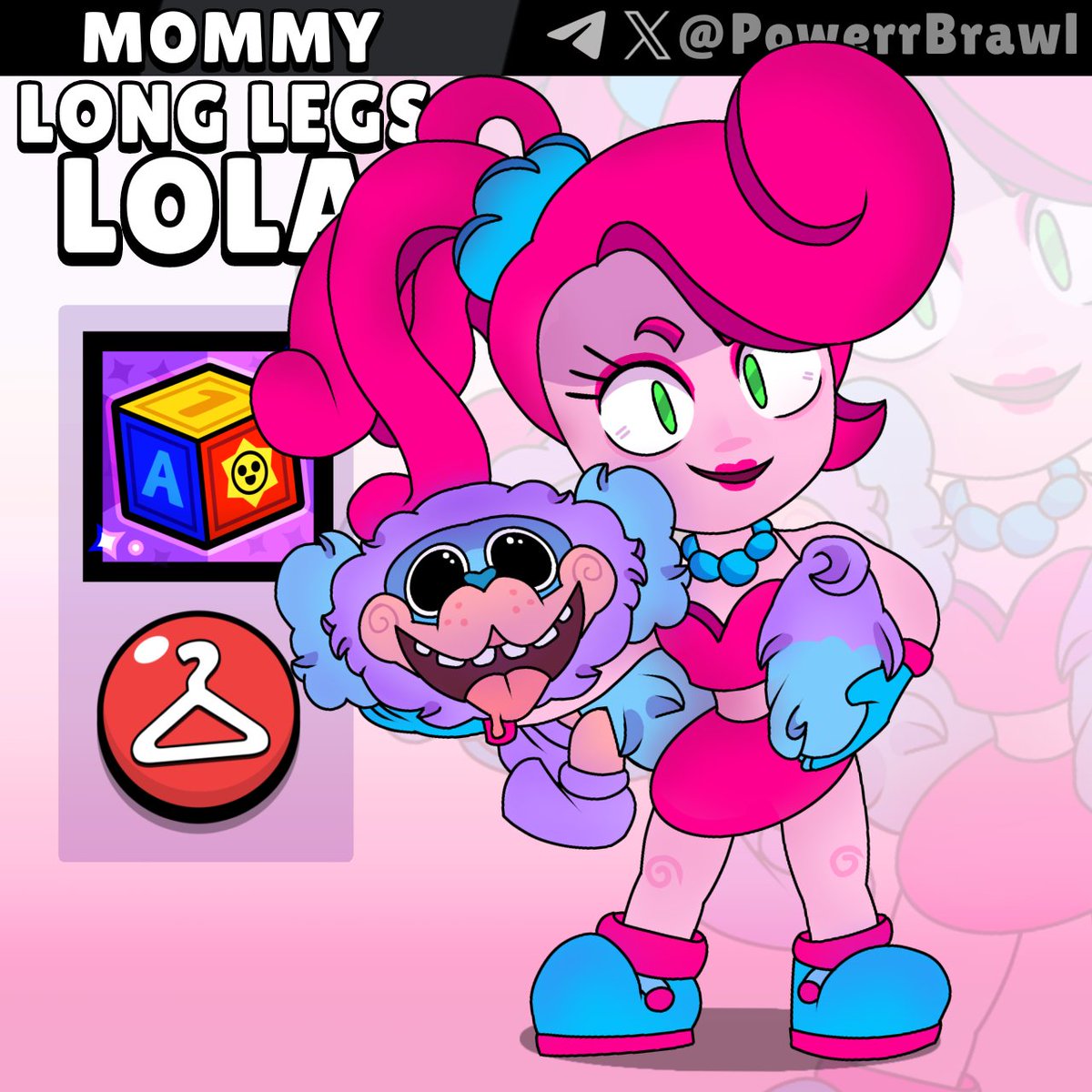 PowerrBrawl's tweet image. Elastic plastic! ✨🩷
Playtime Corporation has developed a new toy - Mommy Long Legs! But... Lola is just a victim of circumstances 😶
#BrawlStars #BrawlStarsArt #BrawlStarsConcept