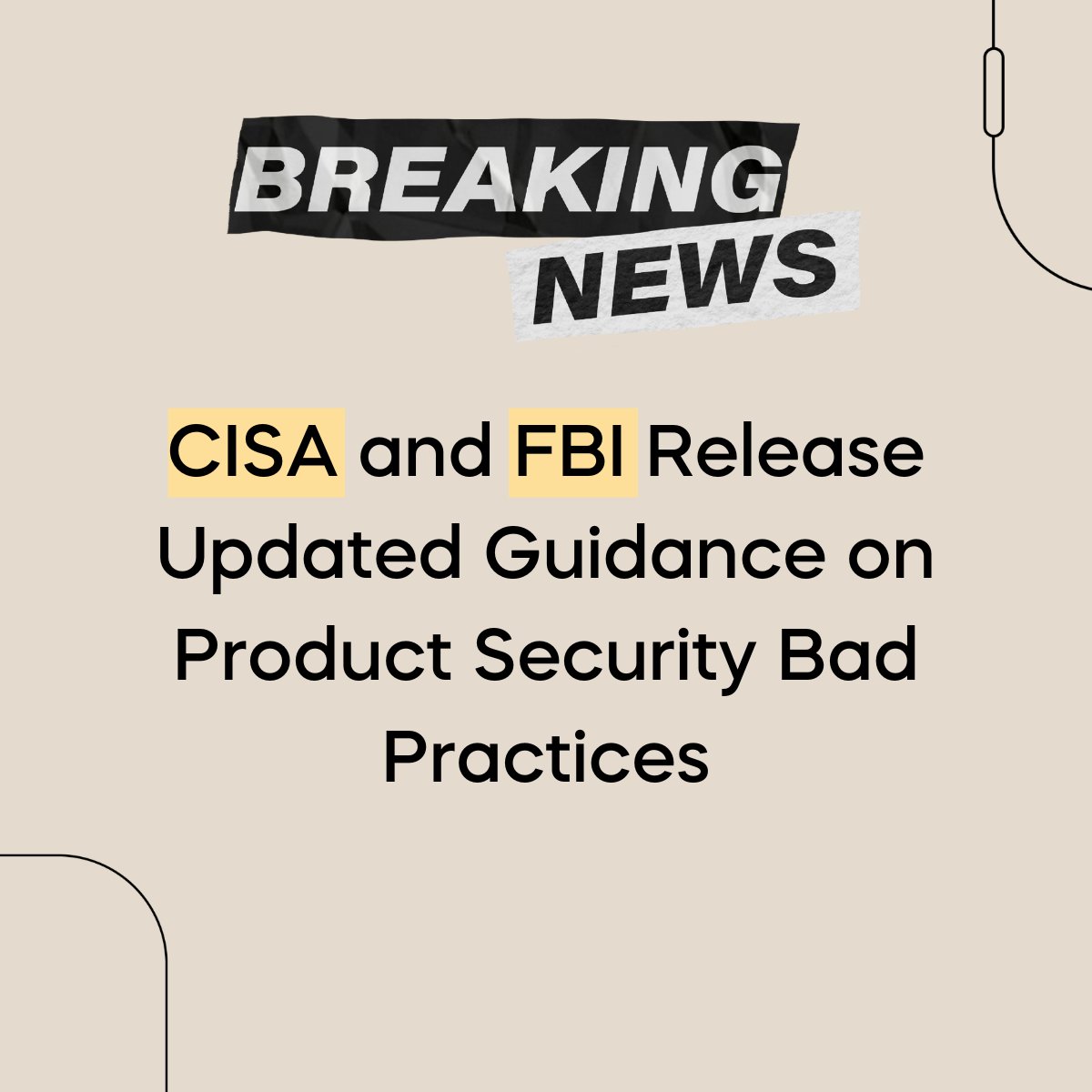 Cybellum (@cybellum) on Twitter photo CISA & FBI updated their Product Security Bad Practices guidance! A MUST READ for software manufacturers, especially those supporting critical infrastructure. New bad practices, memory-safe language info, KEV patching timelines & more! Check it out:
bit.ly/4jOIY4V CISA & FBI updated their Product Security Bad Practices guidance! A MUST READ for software manufacturers, especially those supporting critical infrastructure. New bad practices, memory-safe language info, KEV patching timelines & more! Check it out:
bit.ly/4jOIY4V