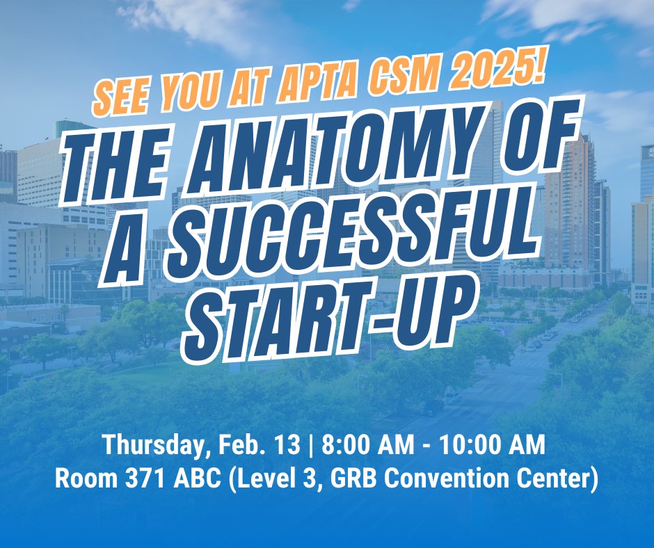 Headed to #APTACSM Next Week?
Join our founder, Brian Gallagher, PT, for The Anatomy of a Successful Start-Up and learn exactly how to launch, grow &amp; scale a thriving PT practice!
 
📅 Feb. 13 | 8:00 AM - 10:00 AM
📍 Room 371 ABC (Level 3, GRB Convention Center)
