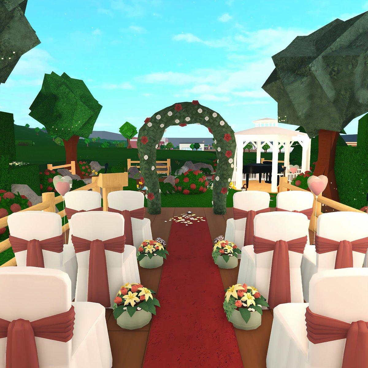 My new prebuilt ‘Barnyard Bash’ for the Valentines Bloxburg update 🪵 #bloxburg