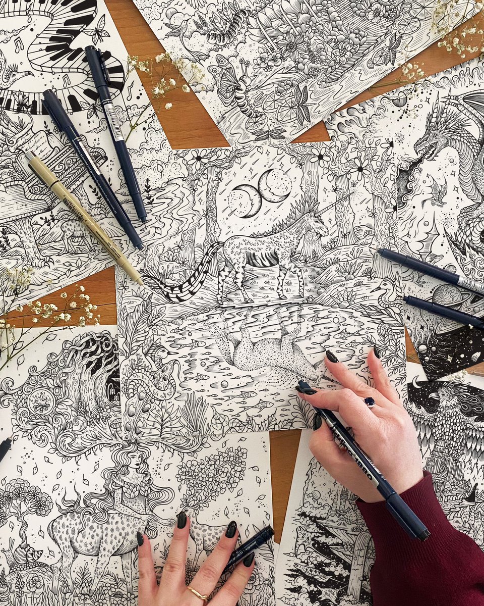menis_art's tweet photo. Dream Voyage • a new fantasy coloring book. ✨ Amazon link: https://t.co/nfhTkm0sPG #coloringbook #art #colouringbook #books https://t.co/ct2YdPwqVZ