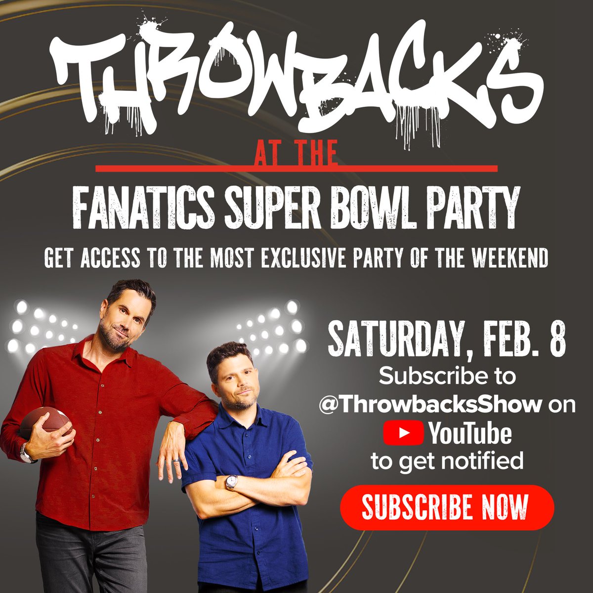Frank Carpano (@nbc10_frankcarp) on Twitter photo If you’ve ever wanted to attend a <a href="/SuperBowl/">Super Bowl</a> party, this is the way to do it from the comfort of home! Join <a href="/MattLeinartQB/">Matt Leinart</a> and <a href="/jerryferrara/">Jerry Ferrara</a> at the Fanatics party! Subscribe to <a href="/ThrowbackShow/">The Throwback</a> on YouTube. bit.ly/42ETiq4 <a href="/NBC10/">NBC 10 WJAR</a> If you’ve ever wanted to attend a <a href="/SuperBowl/">Super Bowl</a> party, this is the way to do it from the comfort of home! Join <a href="/MattLeinartQB/">Matt Leinart</a> and <a href="/jerryferrara/">Jerry Ferrara</a> at the Fanatics party! Subscribe to <a href="/ThrowbackShow/">The Throwback</a> on YouTube. bit.ly/42ETiq4 <a href="/NBC10/">NBC 10 WJAR</a>
