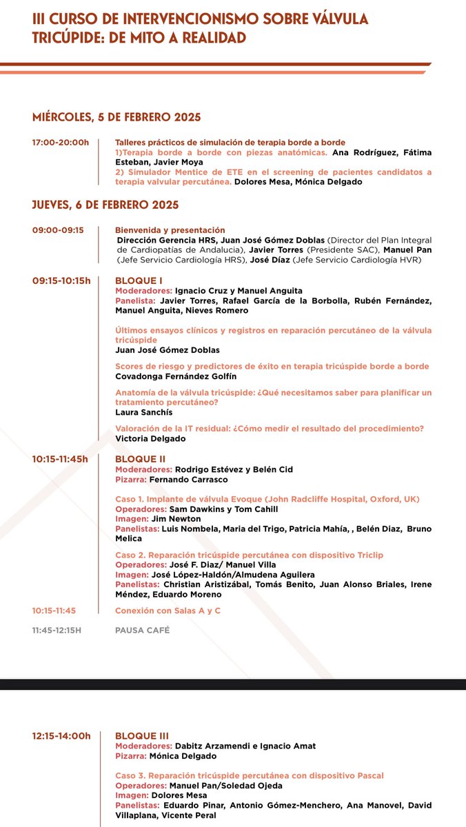 Belén Cid Alvarez (@belcid7) on Twitter photo Un placer participar y aprender cómo resolver casos complejos en el III Curso de intervencionismo sobre válvula tricúspide del <a href="/HUReinaSofia/">Hospital Universitario Reina Sofía</a>
<a href="/shci_sec/">ACI-SEC: Hemodinamica</a> <a href="/OjedaOjeda18/">Soledad Ojeda</a> <a href="/MPAOSS/">Manuel Pan</a> <a href="/cardiojsl/">Javier Suarez d Lezo</a> <a href="/pepp183/">jose diaz</a> <a href="/CorazonHuvr/">CorazonHuvr</a> <a href="/HospitalUVRocio/">HospitalUVRocio</a> Un placer participar y aprender cómo resolver casos complejos en el III Curso de intervencionismo sobre válvula tricúspide del <a href="/HUReinaSofia/">Hospital Universitario Reina Sofía</a>
<a href="/shci_sec/">ACI-SEC: Hemodinamica</a> <a href="/OjedaOjeda18/">Soledad Ojeda</a> <a href="/MPAOSS/">Manuel Pan</a> <a href="/cardiojsl/">Javier Suarez d Lezo</a> <a href="/pepp183/">jose diaz</a> <a href="/CorazonHuvr/">CorazonHuvr</a> <a href="/HospitalUVRocio/">HospitalUVRocio</a>