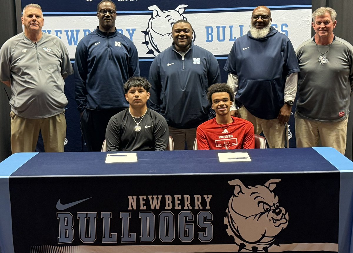 Congratulations to both <a href="/CJEarl15/">CJ Earl</a> &amp; <a href="/jared803acosta/">Jared acosta</a> on their commitment to <a href="/Newberry_FB/">Newberry College Football</a> to further both their academic and athletic careers! Go be the great young men we know you are and know that we’re all proud of you! 💙