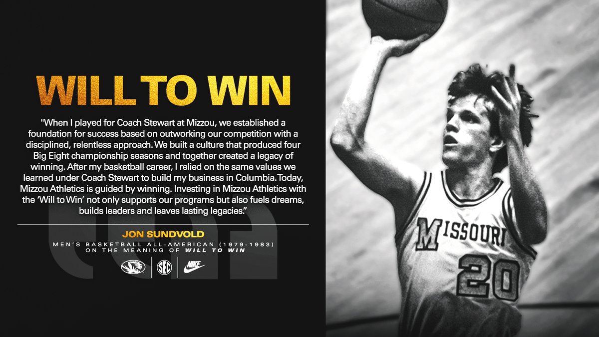 As we prepare for new opportunities across college athletics, here's all-time <a href="/MizzouHoops/">Mizzou Hoops</a> great @jonsundvold on Mizzou’s “Will to Win.”

#MIZ 🐯 // #WillToWin