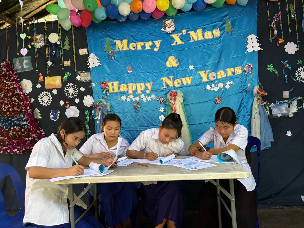Karen students writing thank you letters to donors. If we, at Project KARE forwarded you a student thank you letter to you recently .... here are your authors ... hard at work :) 

#karenpeople #kawthoolei #educationforall #burma #projectkare