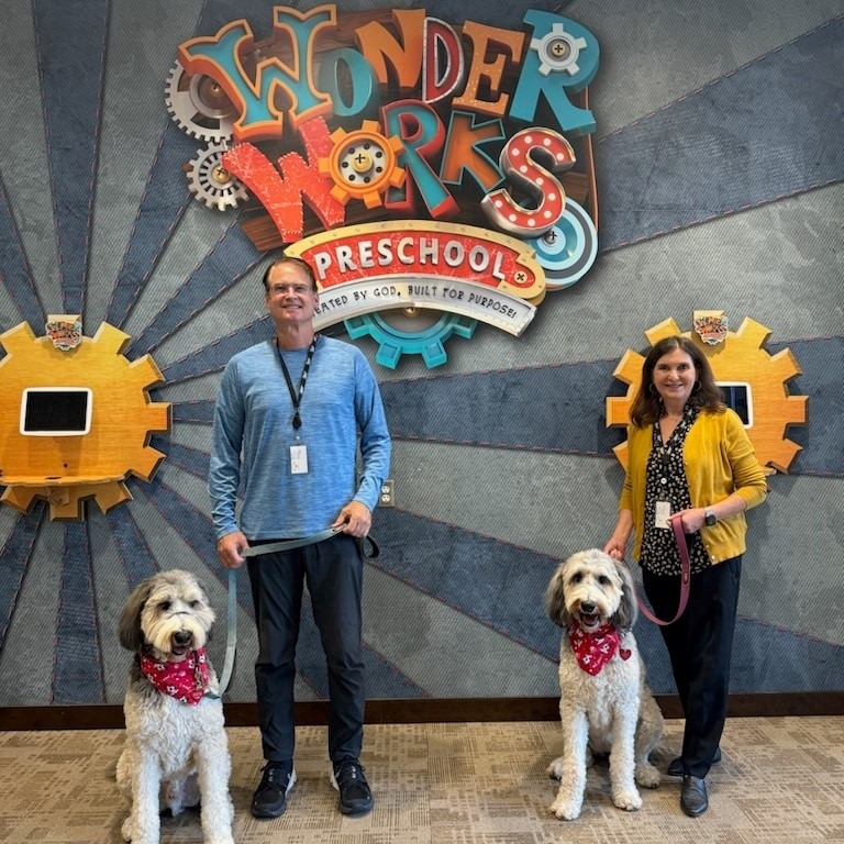 PSOklahoma's tweet photo. These adorable therapy dogs, along with their parents, are making a pawsitive impact in our #PSOcommunity! Judie and John, who work for PSO, volunteer their time to bring joy to those in need with the help of their furry friends. 🐶❤️ https://t.co/P9wns5kHtL