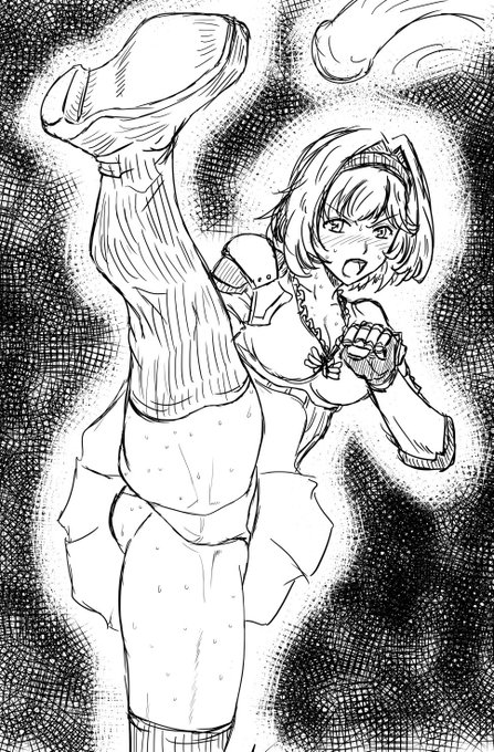 靴の形を良い感じに描けた時が生きてるって感じる…!
あと内腿の凹み 