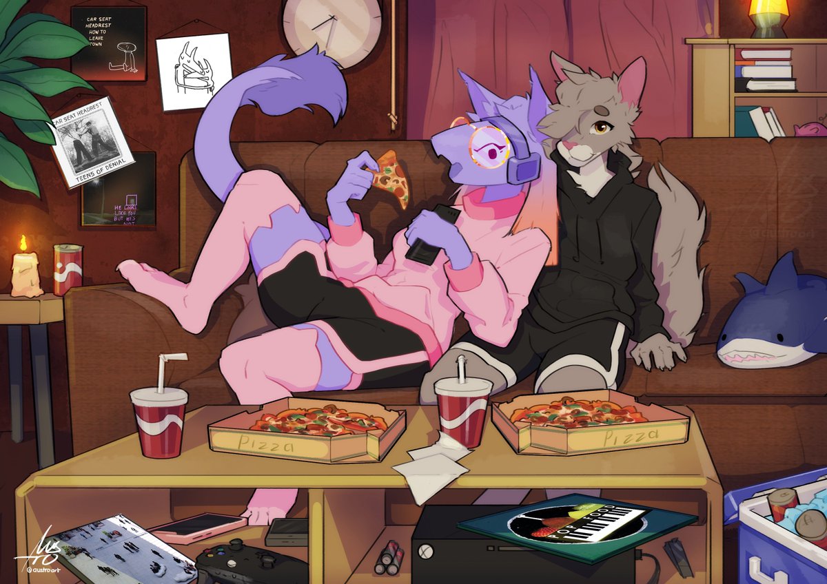 they are watching 10 hrs of metal pipes falling