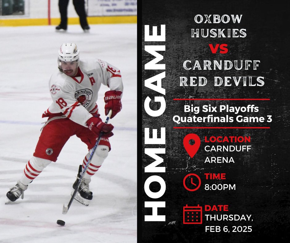 Game 3 of the big six quarterfinals tonight at home.  Lets pack the rink!
