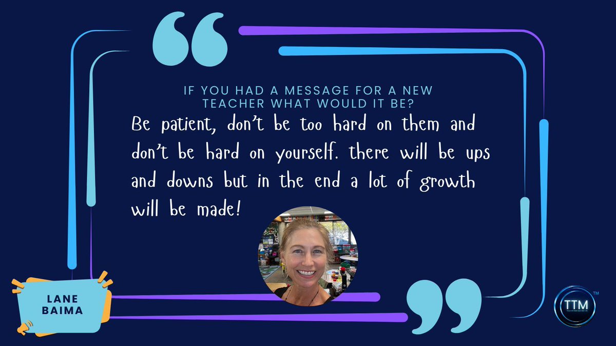 Wonderful advice for new teachers to take to heart.