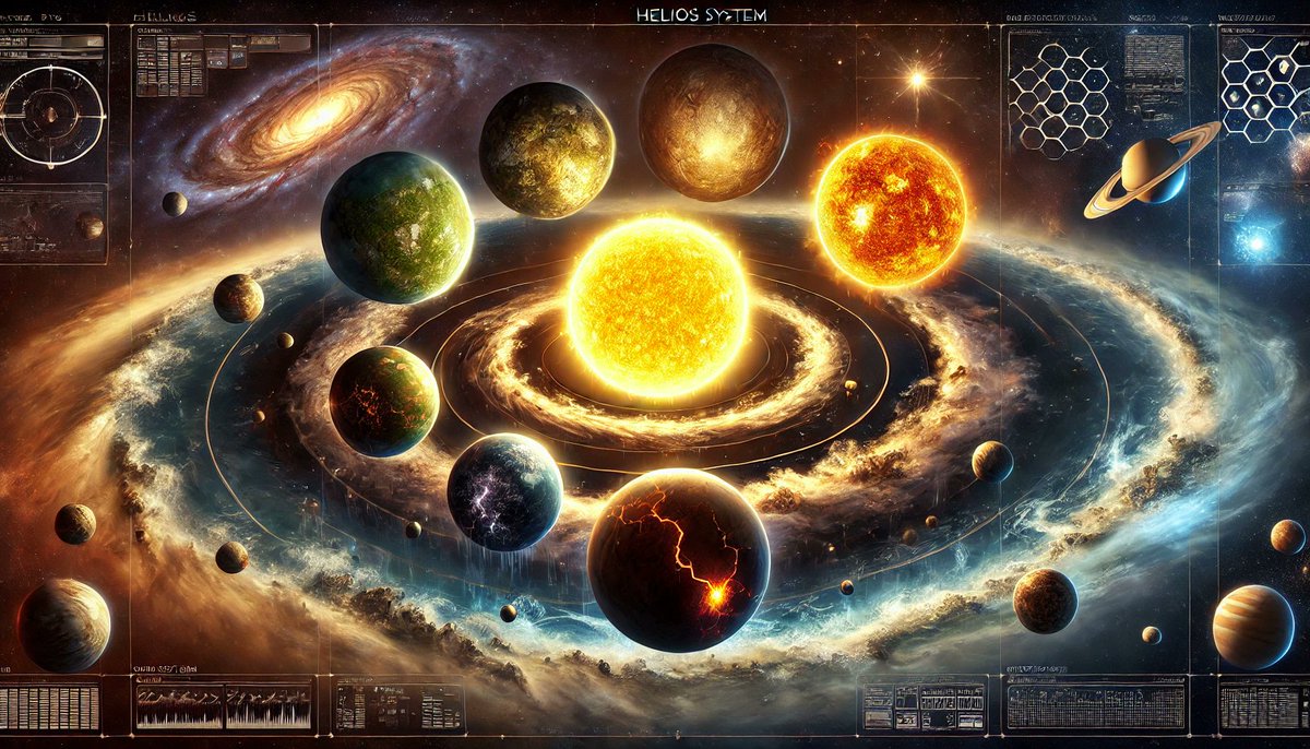 StarForged command asked our system #AI how our Helios system would look like. It used its sensory data and analysis to create this, not too bad and not that different from the porthole views. Citizens agree? Let us know and join: discord.gg/dR3AqTzvQj #Cardano