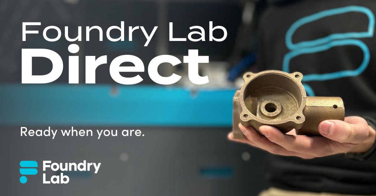 FoundryLab_'s tweet photo. Introducing Foundry Lab Direct!

We heard you loud and clear: many of our partners in industrial manufacturing, defense, and automotive told us they need a faster, more flexible way to get cast parts without the long wait times. https://t.co/O06UuSwyUZ