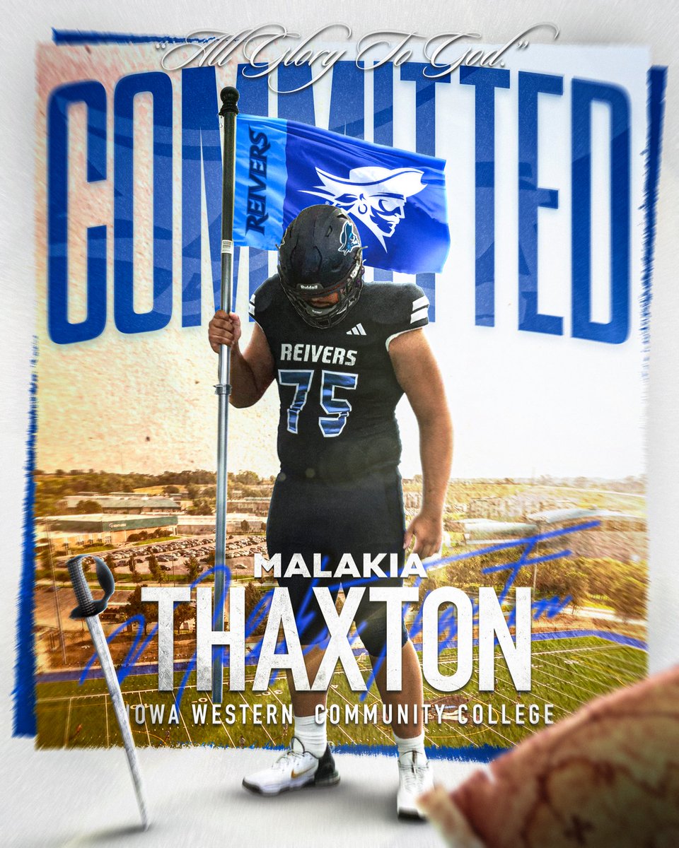 Malakia Thaxton (@malakiathaxton) on Twitter photo New commitment graphic, blessed to be able to continue my journey <a href="/GoReivers/">Iowa Western Reivers</a> <a href="/CoachSFarrell/">Coach Farrell</a> <a href="/CoachAaronTerry/">Aaron Terry</a> <a href="/CentralFB_ALLin/">Central Football</a> @robbiedowddesigns New commitment graphic, blessed to be able to continue my journey <a href="/GoReivers/">Iowa Western Reivers</a> <a href="/CoachSFarrell/">Coach Farrell</a> <a href="/CoachAaronTerry/">Aaron Terry</a> <a href="/CentralFB_ALLin/">Central Football</a> @robbiedowddesigns