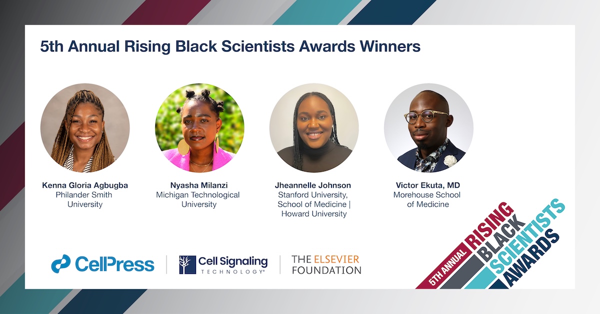 Cell Press (@cellpressnews) on Twitter photo We are proud to announce the winners of the 5th annual Rising Black Scientists Awards! Learn more about each winner and read their essays now published in <a href="/CellCellPress/">Cell</a>:
cell.com/news-do/rising…
Sponsored by #CellPress, <a href="/CellSignal/">Cell Signaling Technology</a>, and <a href="/ElsFoundation/">The Elsevier Foundation</a> We are proud to announce the winners of the 5th annual Rising Black Scientists Awards! Learn more about each winner and read their essays now published in <a href="/CellCellPress/">Cell</a>:
cell.com/news-do/rising…
Sponsored by #CellPress, <a href="/CellSignal/">Cell Signaling Technology</a>, and <a href="/ElsFoundation/">The Elsevier Foundation</a>