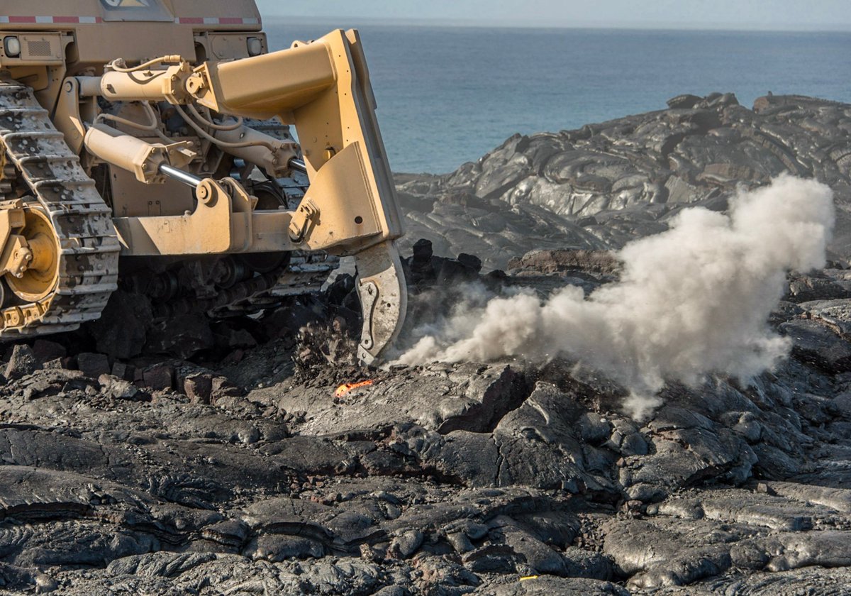 In 2018, 🌋 when Kīlauea’s eruption threatened Puna, GBI acted fast! In just 4 days, we built a 0.7-mile, 24-ft wide emergency route through hardened lava. Proud to partner with local officials on this vital project!
 
<a href="/Volcanoes_NPS/">Hawaii Volcanoes NPS</a> <a href="/DOTHawaii/">Hawaii DOT</a> #Hawaii