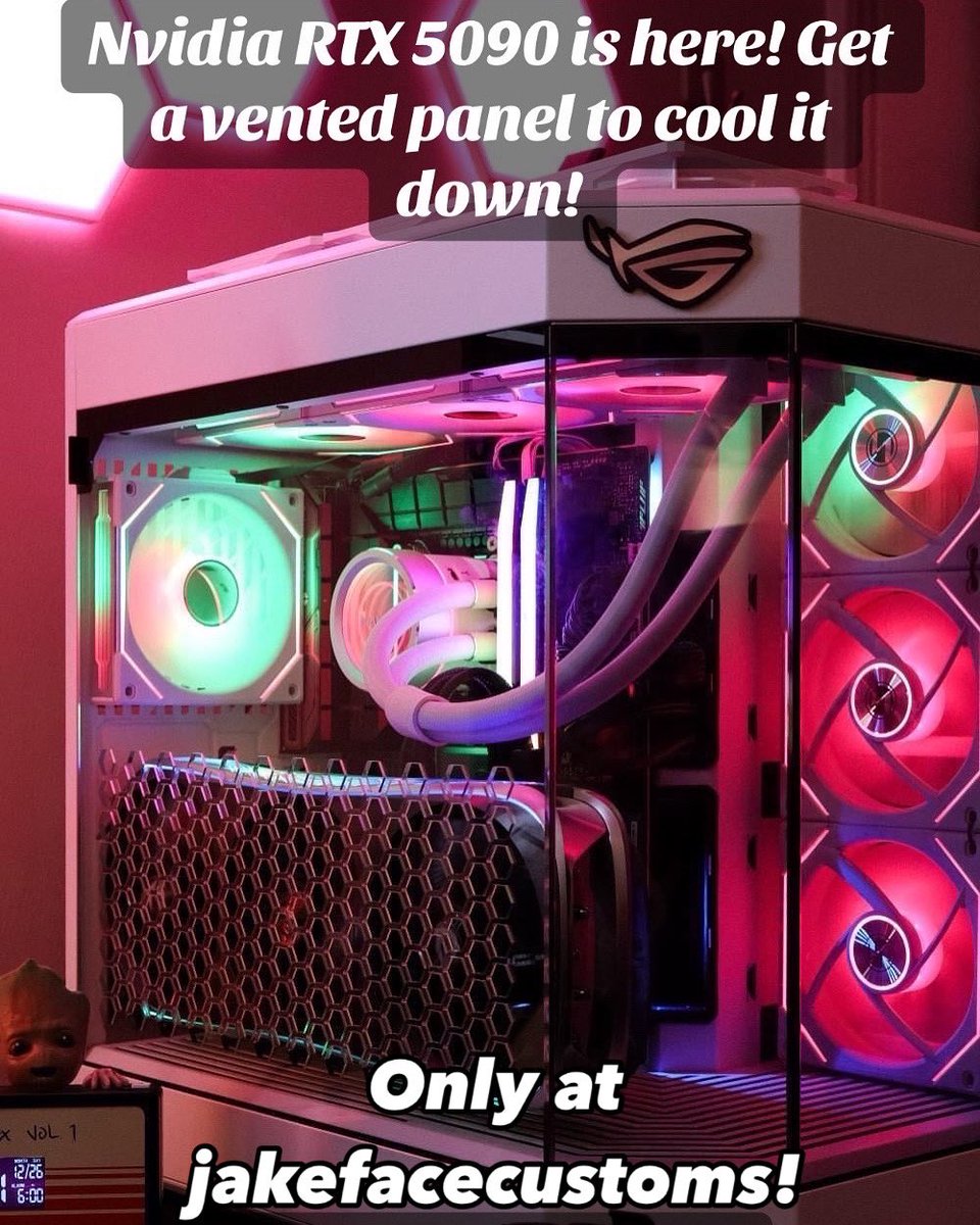 JakefaceCustoms (@jakefacecustoms) on Twitter photo New RTX 5090 too close to your Hyte y60s glass? Get a jakefacecustoms vented side panel! Installs just like the stock glass and is a complete drop in replacement! Multiple designs and colors available. Link in bio or google jakefacecustoms! New RTX 5090 too close to your Hyte y60s glass? Get a jakefacecustoms vented side panel! Installs just like the stock glass and is a complete drop in replacement! Multiple designs and colors available. Link in bio or google jakefacecustoms!