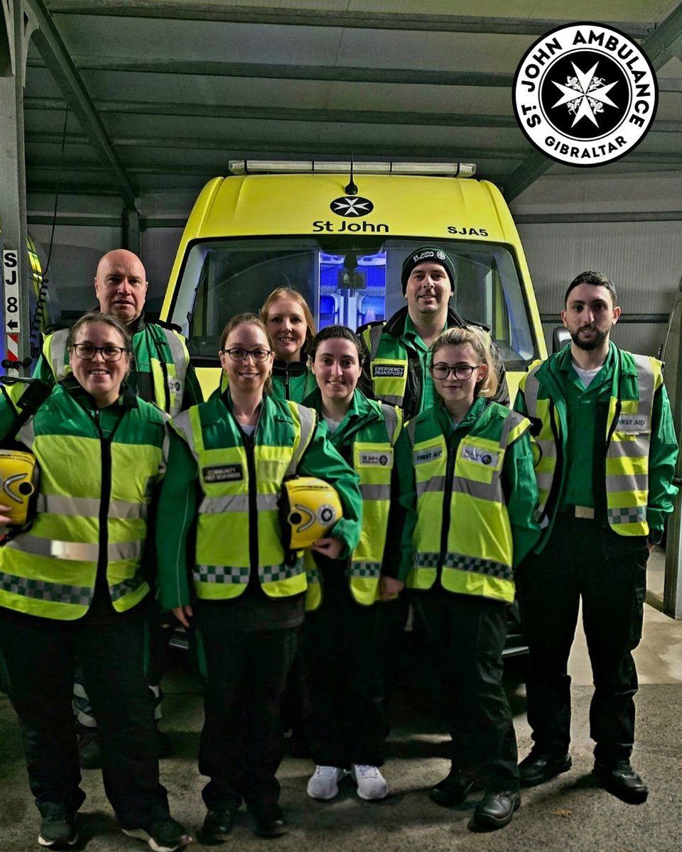SJAGibraltar's tweet photo. Monday saw our team of volunteers once again taking part in a LIVEX. This time it was a multi-agency live exercise in the evening on the runway, to test the response to an airfield emergency 💚 https://t.co/XYA1hcG5jb