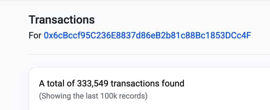 CrashiusClay69's tweet photo. Looked into it

From what I can see it looks more like Aerodrome or some automatic fee type of thing

it has 333k transactions and never had Brett tokens transferred in

As well the sells are like $50 bucks at a time which further makes it look like some fee collecting app or thing

So 99.9% chance ur literally getting shaken out by an automatic fee or LP function 😂

the wallets PNL in total is 924k

That doesnt make price crash, it just makes u look dumb and like u are a typical person who finds all reasons to shake urself out of winning 

which 99% of ppl do when things arent going great for them, they start feeding themselves reasons why things will not go well anymore

typical