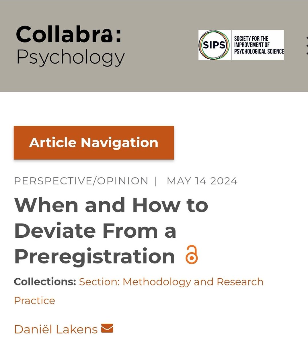 Although some researchers manage to perfectly adhere to preregistrations, it is common to need to deviate. Not all deviations are consequential, but some are, and it is important to evaluate the impact of deviations on the severity of a test. online.ucpress.edu/collabra/artic…
