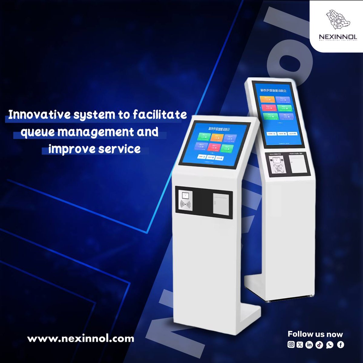 Nexinnolsa's tweet photo. #QueueSystem
#WaitingManagement 
#CustomerExperience 
#ServiceEfficiency 
#SmartTechnology 
#Nexinnol 
#CustomerCare https://t.co/XlHPFaJ6DW