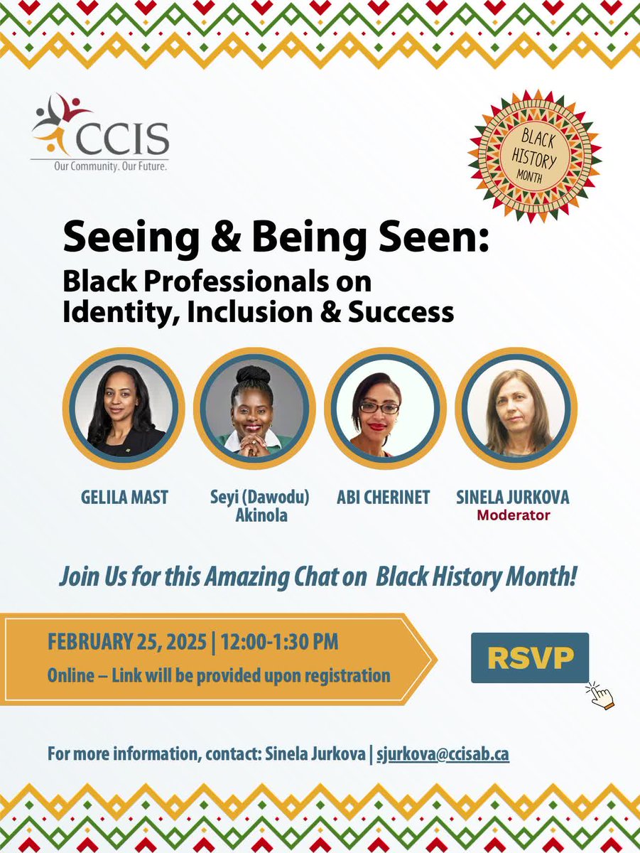 Black Physicians of Canada (@blackdocscanada) on Twitter photo Join <a href="/CCISAB/">CCIS</a> on Feb 25 for their #BHM virtual panel discussion with <a href="/ShayeeDr/">Seyi Akinola (She/her) MD, MsPH, CCFP</a> <a href="/GelilaMast/">Gelila Mast</a> and Dr. Abi Cherinet honouring the achievements and contributions of local Black professionals. Register here docs.google.com/forms/d/e/1FAI… Join <a href="/CCISAB/">CCIS</a> on Feb 25 for their #BHM virtual panel discussion with <a href="/ShayeeDr/">Seyi Akinola (She/her) MD, MsPH, CCFP</a> <a href="/GelilaMast/">Gelila Mast</a> and Dr. Abi Cherinet honouring the achievements and contributions of local Black professionals. Register here docs.google.com/forms/d/e/1FAI…