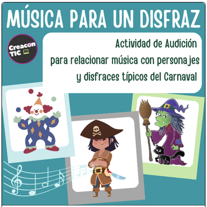 "Música para un disfraz" Actividad de audición para Carnaval ;-) mariajesusmusica.com/inicio/musica-… #recursosmusicales En nuestro <a href="/gumroad/">Gumroad</a> <a href="/Crea_conTIC/">CreaconTIC</a>  encontraréis muchos más materiales educativos para las clases de música