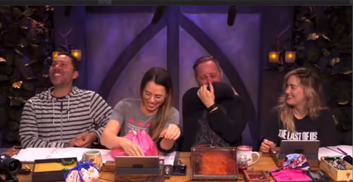 0denku0's tweet photo. Funniest part of this whole bit was taliesin going bright red laughing #masterdebater #Criticalrole He's just the cutest ever. I laughed so hard I also almost turned purple so now we match! https://t.co/grtvbItoQf