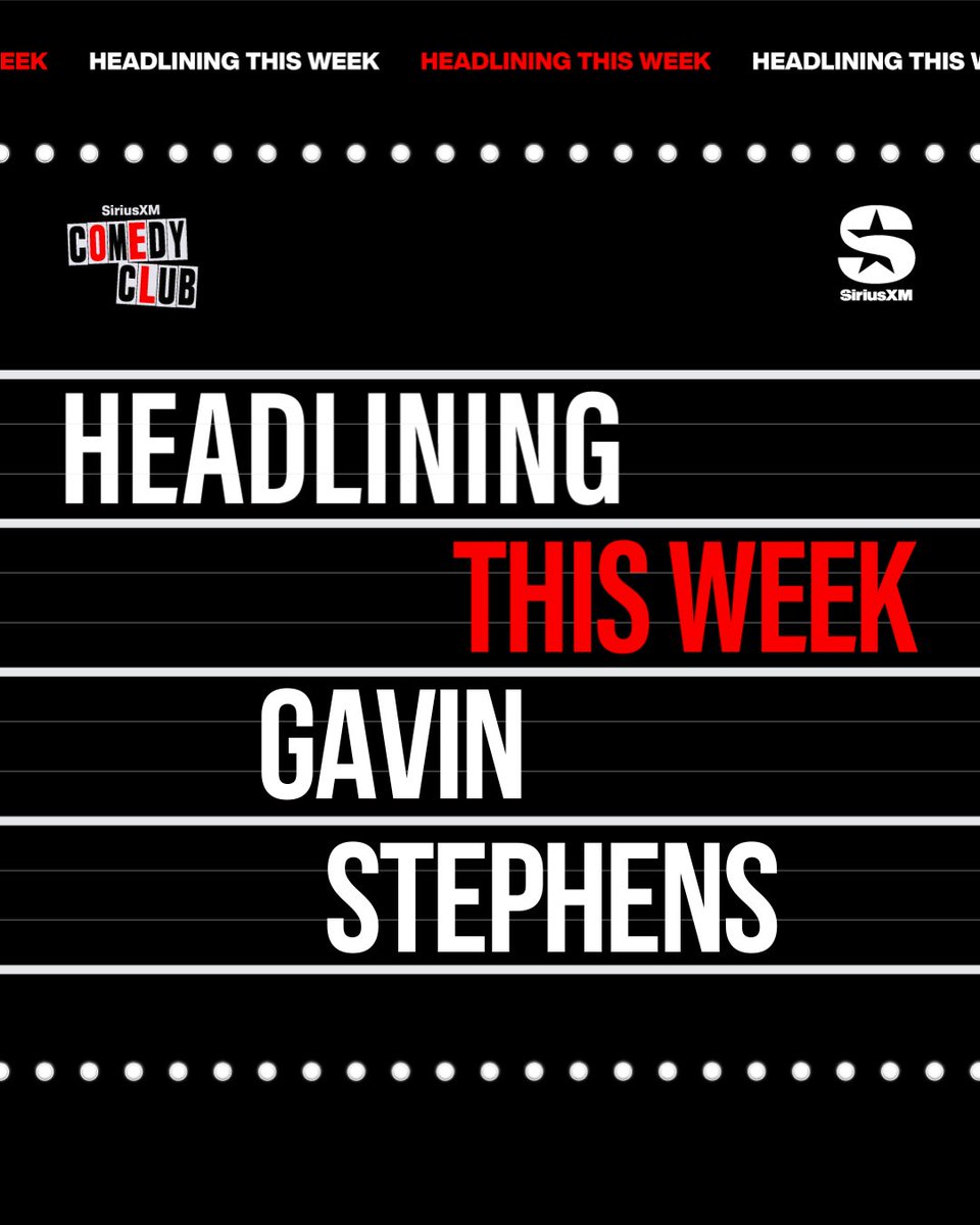 SiriusXMComedyClub (@sxmcomedyclub) on Twitter photo This week's #SiriusXM Comedy Club headliner is the hilarious
<a href="/GavinbStephens/">Gavin Stephens</a>
Tune in and hear Gavin at the top of every hour Friday & Saturday starting at midnight tonight!
Who would you like to hear headline the SiriusXM Comedy club? #comedy #standup #canada This week's #SiriusXM Comedy Club headliner is the hilarious
<a href="/GavinbStephens/">Gavin Stephens</a>
Tune in and hear Gavin at the top of every hour Friday & Saturday starting at midnight tonight!
Who would you like to hear headline the SiriusXM Comedy club? #comedy #standup #canada