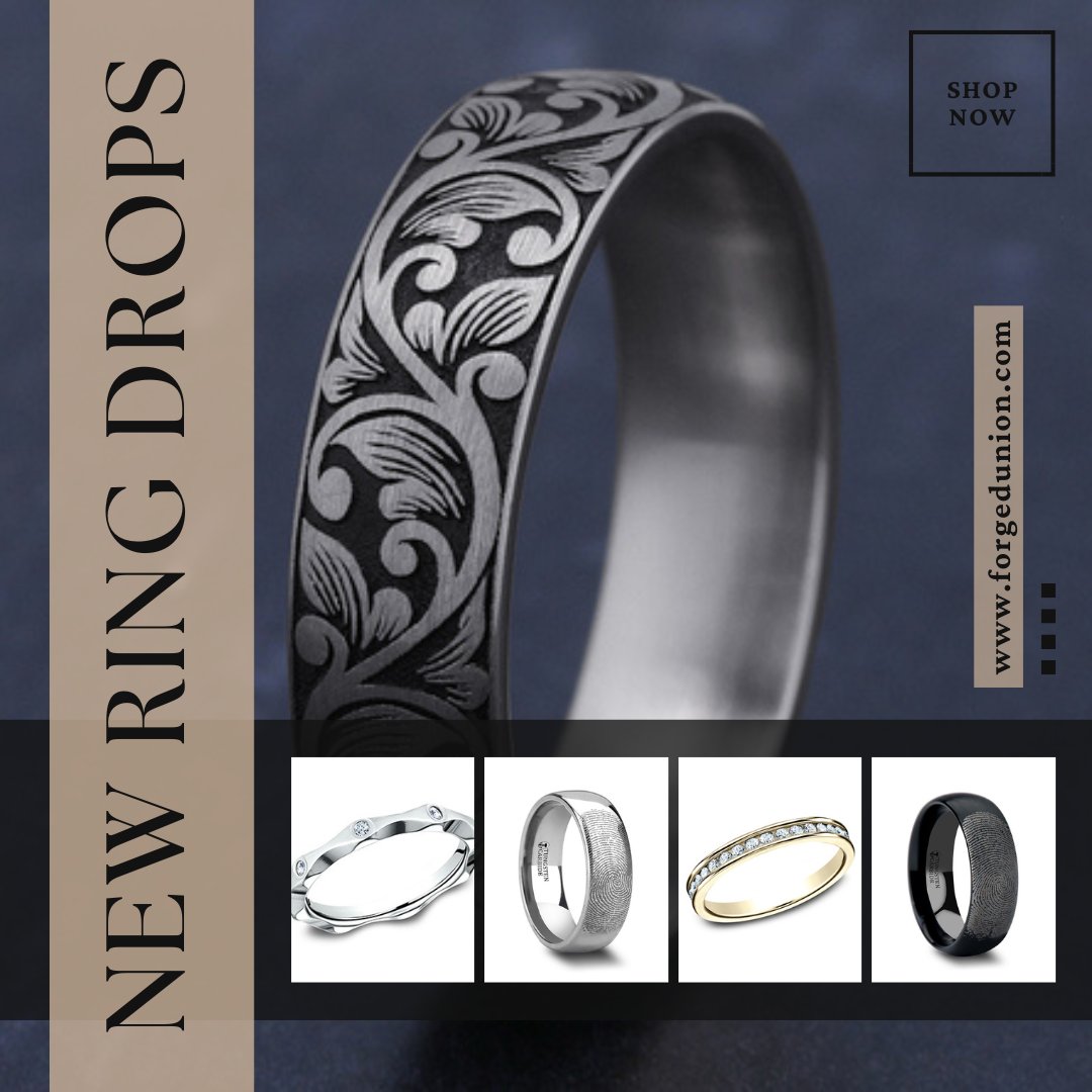 forgedunion's tweet photo. 💍✨ New rings just dropped! Whether you're shopping for yourself, your partner, or matching sets for couples, we've got something for everyone. Bold, timeless, and uniquely yours—find your perfect piece today! 🔥 #NewDrops #MensRings #WomensRings #CouplesJewelry https://t.co/Ep6K1kykJG