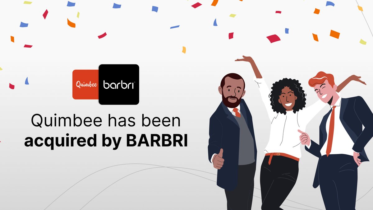 We’re excited to announce that Quimbee has joined the BARBRI family! 🎉 Together, we have the tools to offer you the most comprehensive learning experiences available and the resources to help you succeed at every stage of your legal journey. ➡️ hubs.ly/Q035DC9-0
