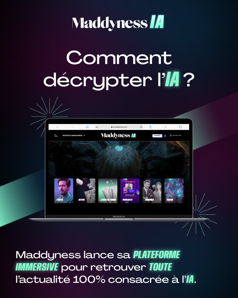 🚨 BREAKING NEWS : On lance Maddyness IA ! 🚀 

📍 Découvrez cette nouvelle plateforme ici : ia.maddyness.com